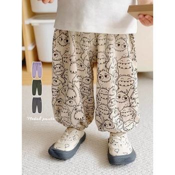 Laste püksid, sääsevastased püksid, õhukesed suvised lahtised sportlikud armsad multifilmidega suveriided, jäised aluspüksid, beebipüksid