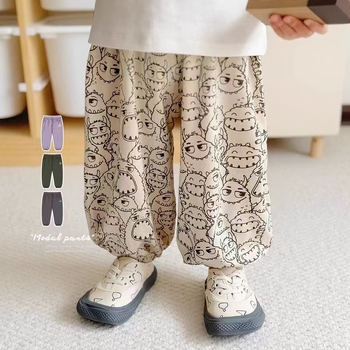 Laste püksid, sääsevastased püksid, õhukesed suvised lahtised sportlikud armsad multifilmidega suveriided, jäised aluspüksid, beebipüksid