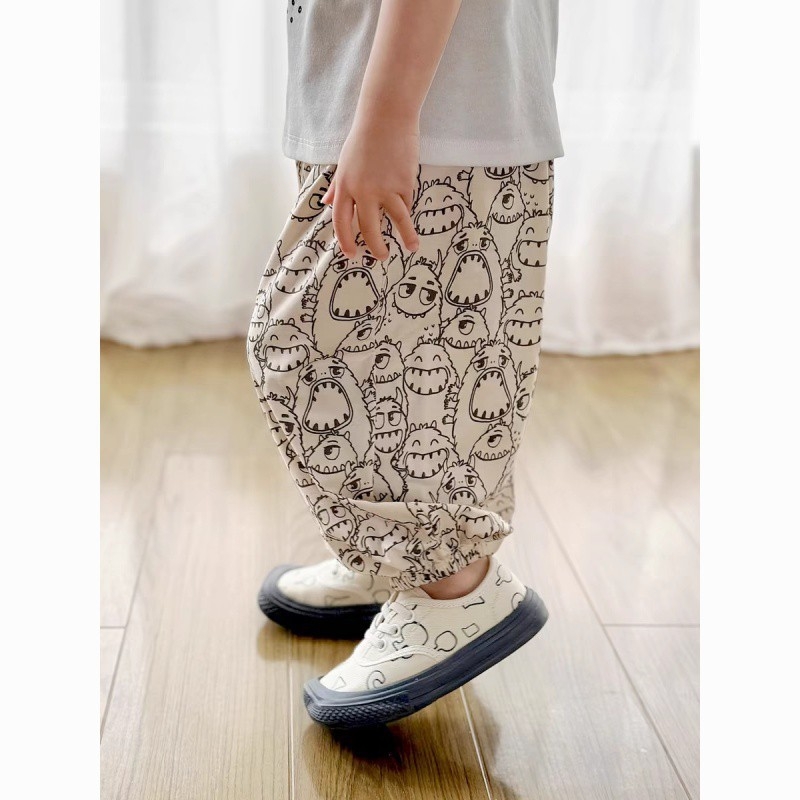 Laste püksid, sääsevastased püksid, õhukesed suvised lahtised sportlikud armsad multifilmidega suveriided, jäised aluspüksid, beebipüksid