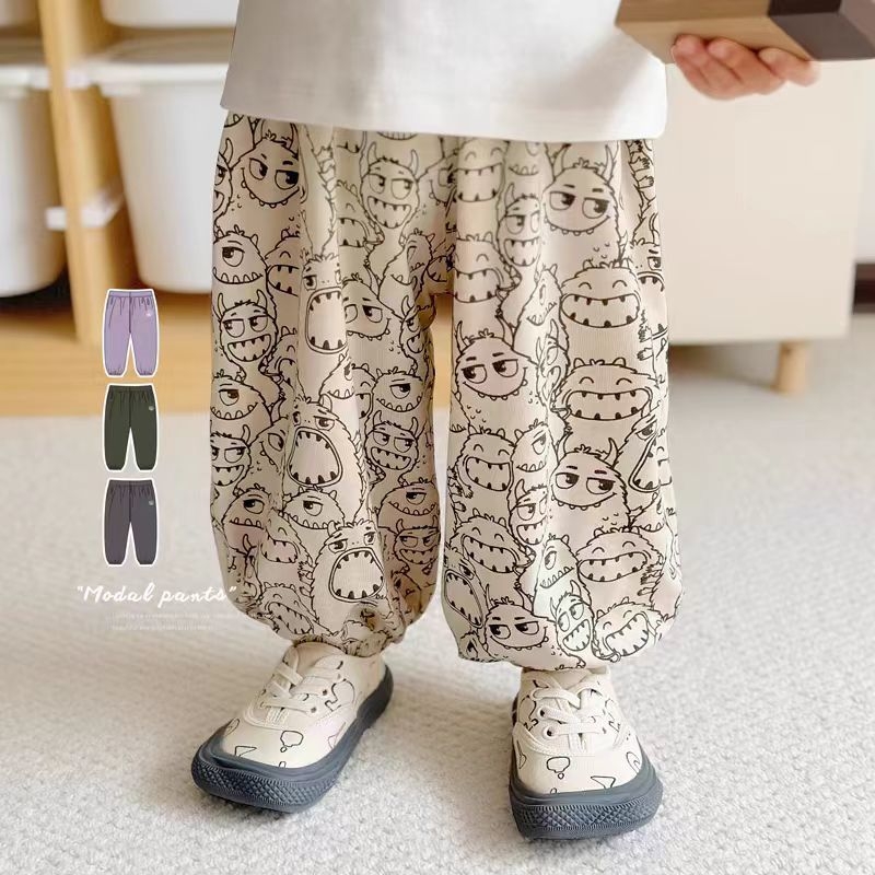 Laste püksid, sääsevastased püksid, õhukesed suvised lahtised sportlikud armsad multifilmidega suveriided, jäised aluspüksid, beebipüksid