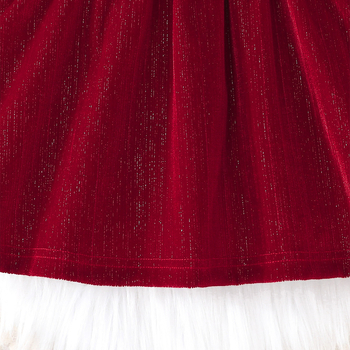 Διασυνοριακό Άνοιξη και Φθινόπωρο 2025 Νέο Γλυκό και Χαριτωμένο Φόρεμα Πριγκίπισσας με Φιόγκο, Μακρυμάνικο και Στρογγυλή Λαιμόκοψη, Απλό και Άνετο