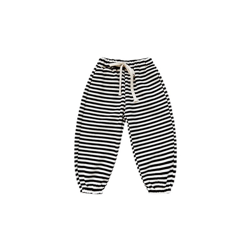 Момичешки панталони Пролетно-есенно връхно облекло 2025 Ново пролетно детско облекло Стил Раирани летни спортни панталони Ежедневни спортни панталони