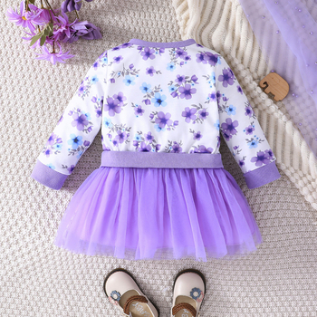 Φόρεμα Cross Border Exclusive-New-Baby Girl με στάμπα \