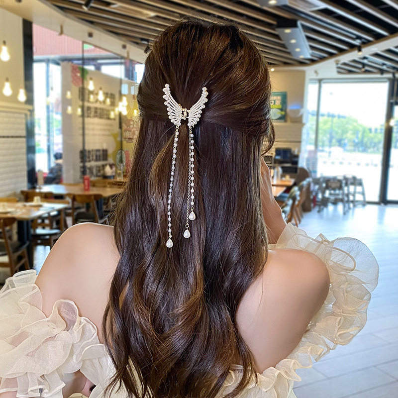 „Design Sense“ kutais puoštas drugelio plaukų segtukas su nugara, korėjietiškas elegantiškas griebtuvas, ryklio segtukas, interneto įžymybė, 2021 m., naujas