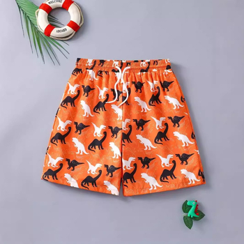 Jurassic Cartoon Little Dinosaur Series 2024 kuumad 3D-prindiga meeste hingavad lahtised rannapuhkuse püksid