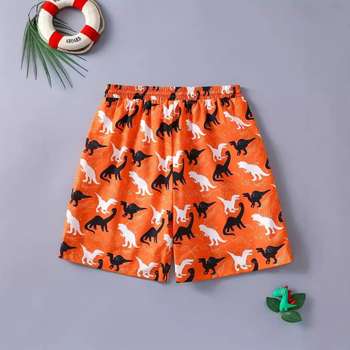 Jurassic Cartoon Little Dinosaur Series 2024 kuumad 3D-prindiga meeste hingavad lahtised rannapuhkuse püksid