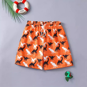 Jurassic Cartoon Little Dinosaur Series 2024 kuumad 3D-prindiga meeste hingavad lahtised rannapuhkuse püksid