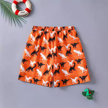 Jurassic Cartoon Little Dinosaur Series 2024 kuumad 3D-prindiga meeste hingavad lahtised rannapuhkuse püksid