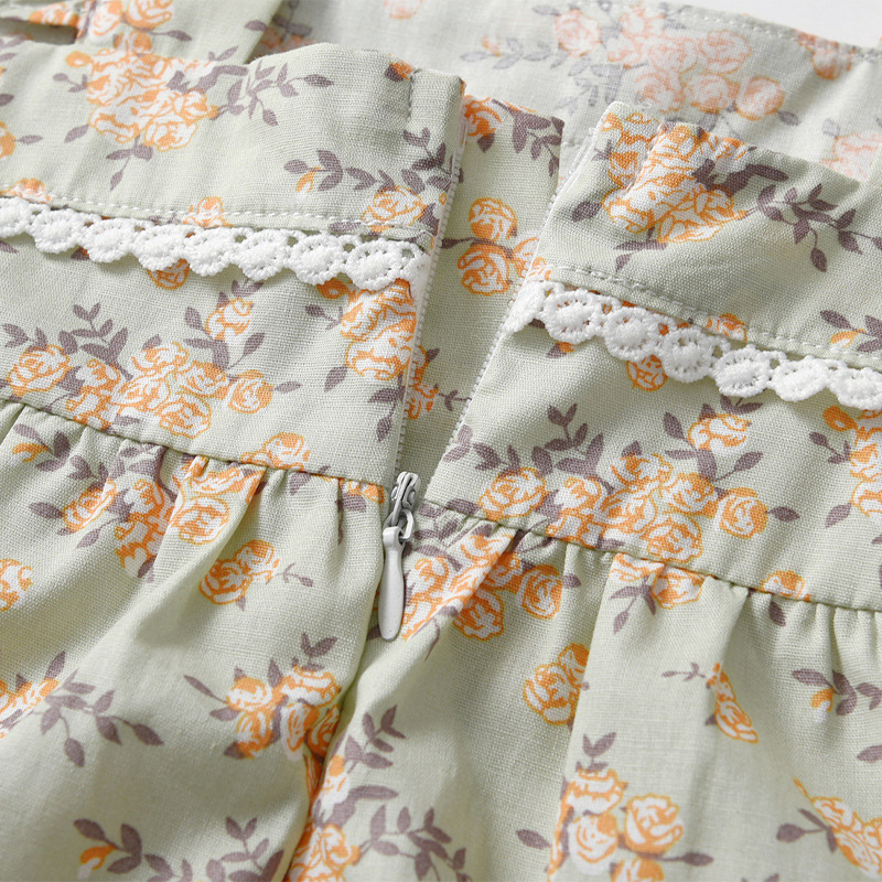 Ljetna haljina za djevojčice, cvjetni uzorak za novorođenče, super slatka suknja u stilu princeze, popularna suknja preko koljena u antičkom stilu