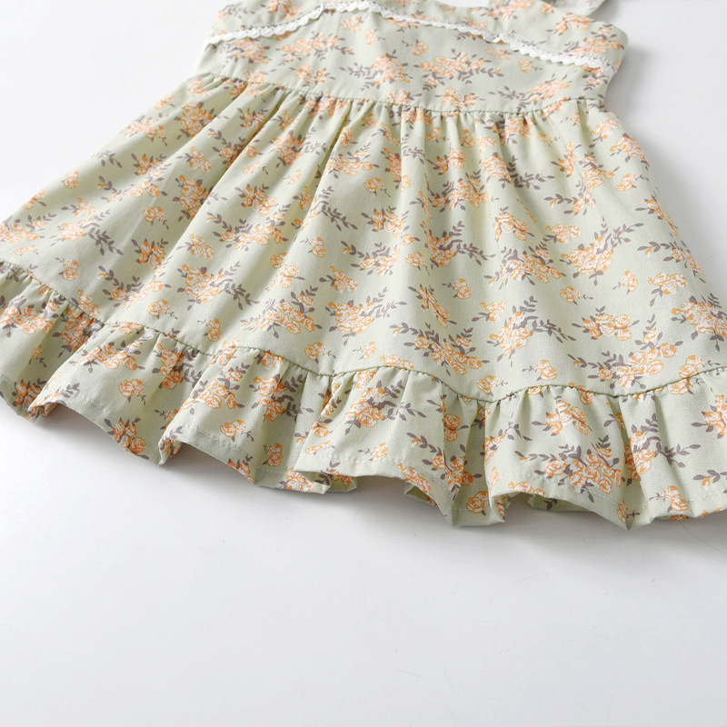 Ljetna haljina za djevojčice, cvjetni uzorak za novorođenče, super slatka suknja u stilu princeze, popularna suknja preko koljena u antičkom stilu