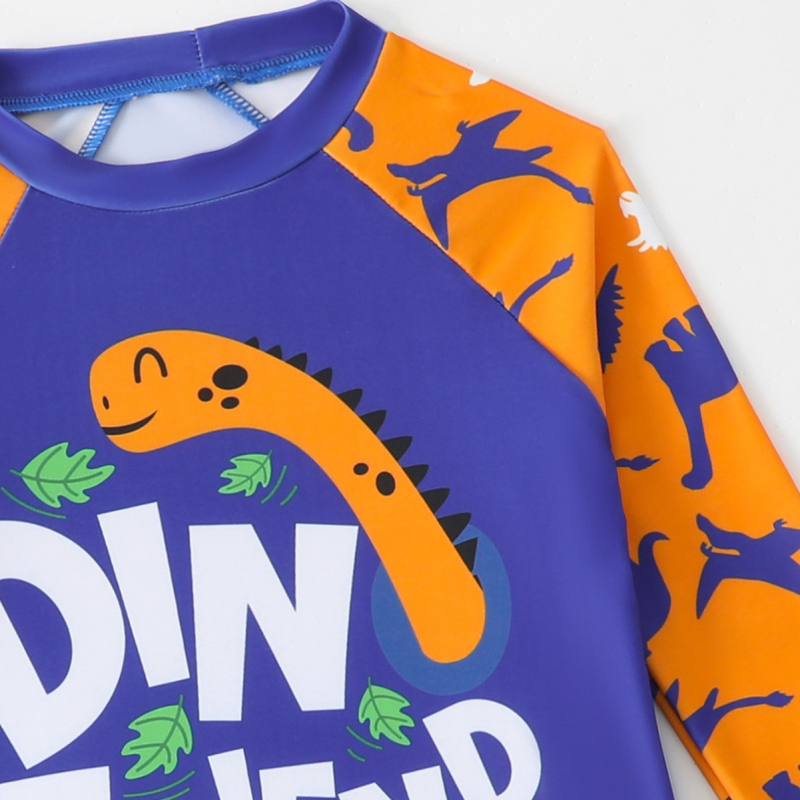 2025 nové chlapčenské a detské delené plavky s dlhým rukávom, opaľovací krém, plavky, oblek, kreslené študentské detské plavky