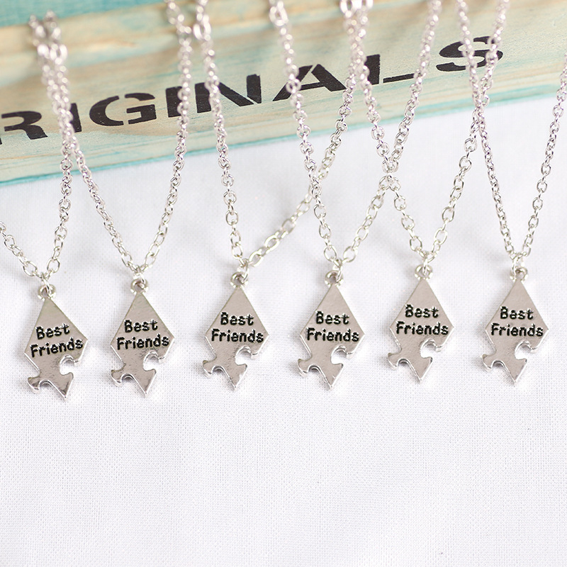 Fabriko didmeninė prekyba gero draugo serijos šešių žiedlapių siuvinėjimu penkiakampės žvaigždės formos merginos gero draugo karoliai, pakabukas moterims, banga