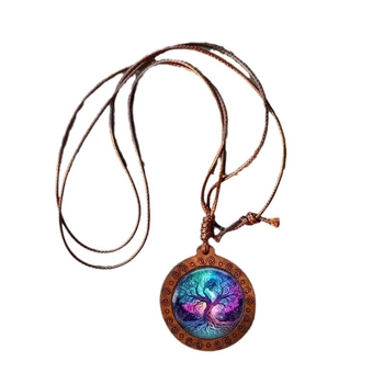 Hulgimüük: Puidust ripats, seenesilmadega rist, isetehtud, 9-osaline kaelakee, piiriülene, uus Euroopa ja Ameerika retrostiil, laos