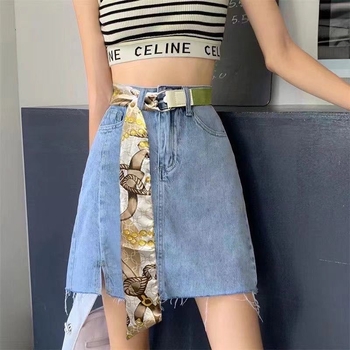 Vasaros naujas drobinis šalikas su dviguba sagtimi, išskirtinis moteriškas diržas, dekoratyvinė suknelė, džinsai