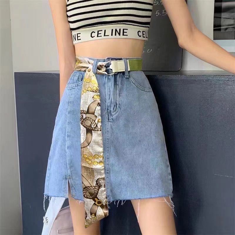 Vasaros naujas drobinis šalikas su dviguba sagtimi, išskirtinis moteriškas diržas, dekoratyvinė suknelė, džinsai