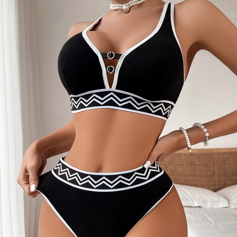 Lenjerie intimă transfrontalieră în stil european și american, cu strasuri, costum de bikini sexy, Amazon, furnizare directă din fabrică transfrontalieră