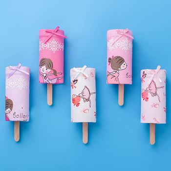 Korėjietiško stiliaus medvilninės naujos vaikiškos kelnaitės mergaitėms, pradinės mokyklos mokinėms, penkios dėžutėse su animacinių filmukų motyvais, mielos mergaitiškos kelnaitės.