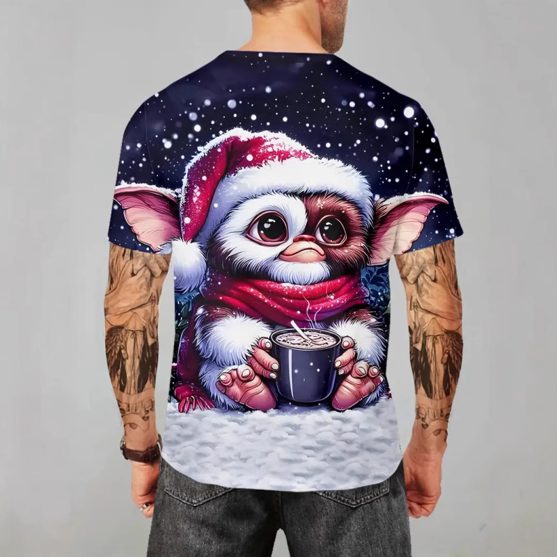 Cezhraničné horúce predajné trendy kreatívne charakteristické tričko s 3D potlačou s krátkym rukávom a okrúhlym výstrihom pre mužov