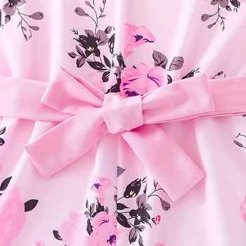 Παιδικό κοστούμι ευρωπαϊκού στιλ για κορίτσια, αμάνικο, φλοράλ ντεκολτέ, ροζ σακάκι, δύο τεμαχίων