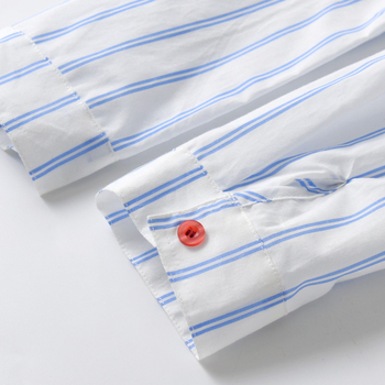 Nova muška prugasta košulja dugih rukava s prekograničnim ljetnim uzorkom za 2024. godinu