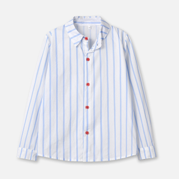 Nova muška prugasta košulja dugih rukava s prekograničnim ljetnim uzorkom za 2024. godinu