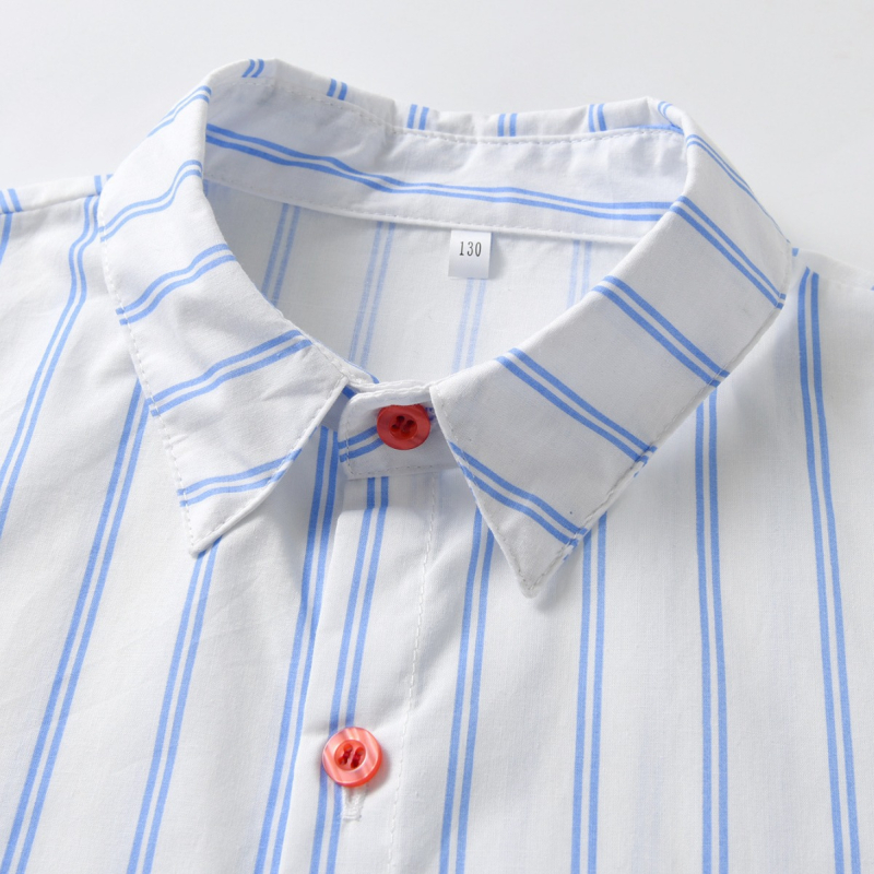 Nova muška prugasta košulja dugih rukava s prekograničnim ljetnim uzorkom za 2024. godinu