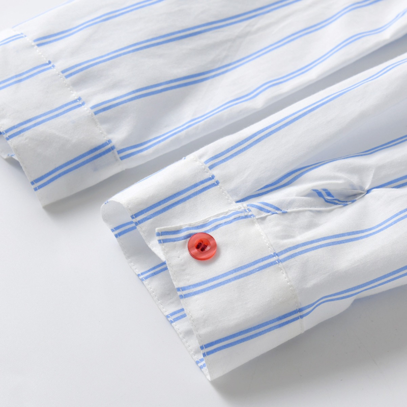 Nova muška prugasta košulja dugih rukava s prekograničnim ljetnim uzorkom za 2024. godinu