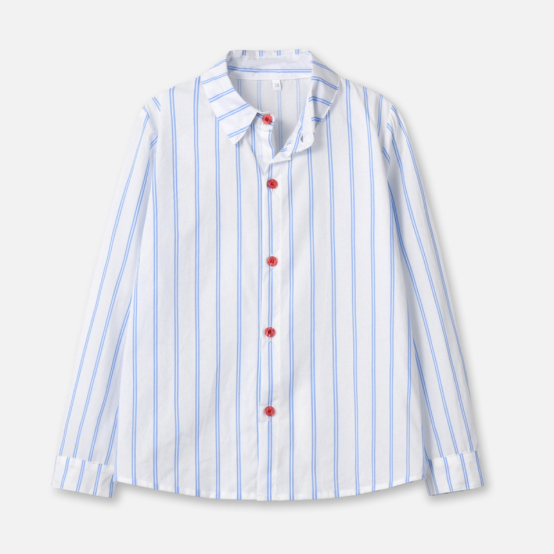 Nova muška prugasta košulja dugih rukava s prekograničnim ljetnim uzorkom za 2024. godinu