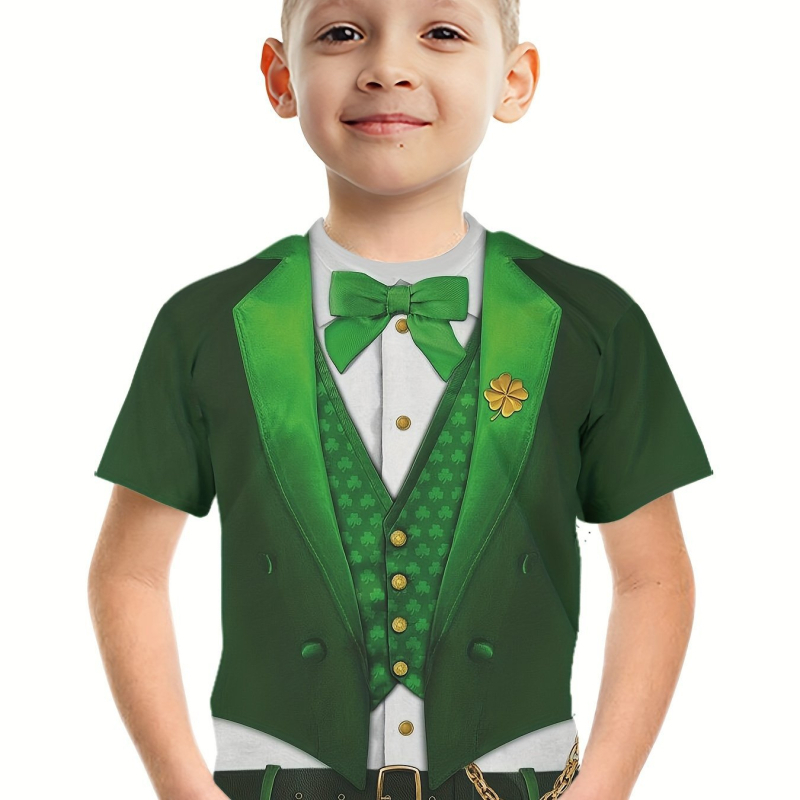 Chlapčenské tričko s 3D potlačou na Deň svätého Patrika - Cool