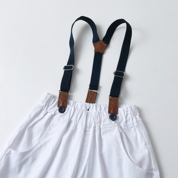 Παιδικό φόρεμα τέταρτης κοπής για αγόρια, καλοκαιρινό καρό με παπιγιόν, κοντομάνικο πουκάμισο με τιράντες, σορτς και τιράντες, σε στιλ τζέντλεμαν, για παιδιά με τετράγωνη εμφάνιση