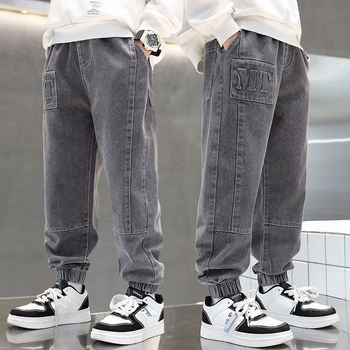 Ρετρό τζιν τζιν για αγόρια, άνοιξη 2024, νέα παιδικά παντελόνια μέχρι τον αστράγαλο σε κορεατικό στιλ, μεσαίου μεγέθους, μοντέρνα, μακριά παντελόνια για παιδιά