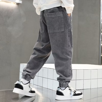 Ρετρό τζιν τζιν για αγόρια, άνοιξη 2024, νέα παιδικά παντελόνια μέχρι τον αστράγαλο σε κορεατικό στιλ, μεσαίου μεγέθους, μοντέρνα, μακριά παντελόνια για παιδιά