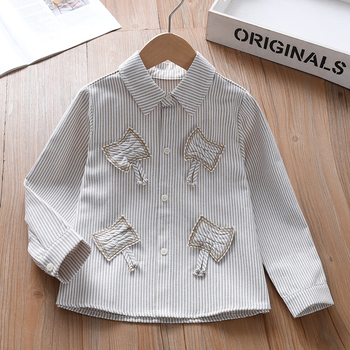 Djevojčice 2025 Slatka korejska majica dugih rukava, tanka vanjska majica, proljeće i jesen, dječja odjeća, ležerni topovi za djevojčice