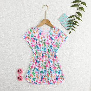 2025. dječji kupaći kostim u europskom i američkom stilu, ženski prekogranični Amazon novi kombinezoni za djevojčice, mali i srednji dječji kupaći kostim s printanom navlakom