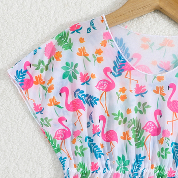 Παιδικό μαγιό ευρωπαϊκού και αμερικανικού στιλ 2025, γυναικείο διασυνοριακό Amazon, νέες φόρμες για κορίτσια, μικρό και μεσαίο παιδικό μαγιό με τυπωμένο κάλυμμα