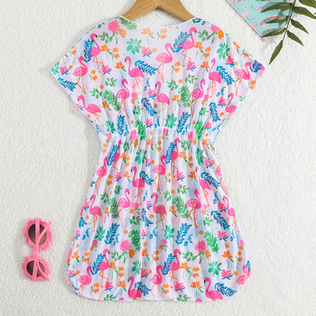 Παιδικό μαγιό ευρωπαϊκού και αμερικανικού στιλ 2025, γυναικείο διασυνοριακό Amazon, νέες φόρμες για κορίτσια, μικρό και μεσαίο παιδικό μαγιό με τυπωμένο κάλυμμα