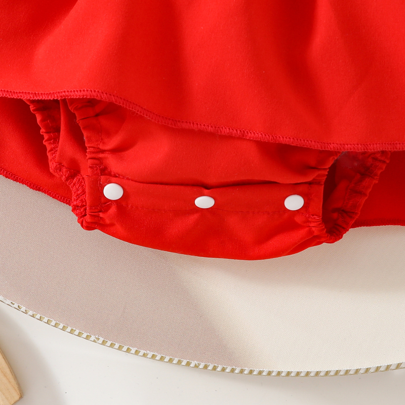 Амазонка Бебешка рокля без ръкави с бродерия от ягоди, триъгълна, лятна рокля джомпон с панделка и волани за момиче