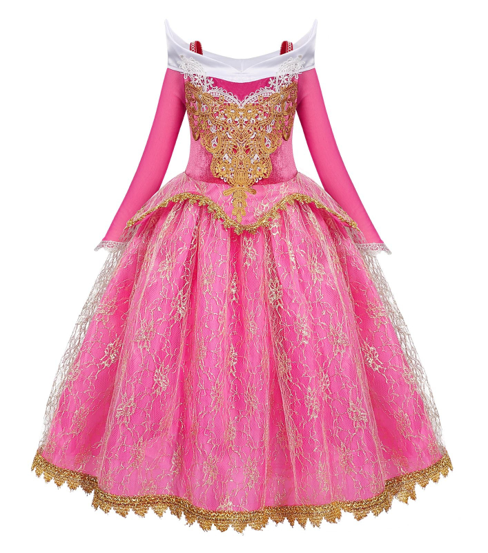 Haljina princeze Eolus za djevojčice Haljina Trnoružice Haljina princeze Uspavana ljepotica Crtana haljina s dugim rukavima Haljina za Noć vještica Božić Novi stil