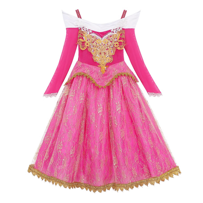 Haljina princeze Eolus za djevojčice Haljina Trnoružice Haljina princeze Uspavana ljepotica Crtana haljina s dugim rukavima Haljina za Noć vještica Božić Novi stil