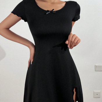 Nauja europietiška ir amerikietiška vienspalvė perpjauta suknelė „Amazon“ / „eBay“ užsienio prekyba seksualūs apatiniai urmu viliojanti seksuali