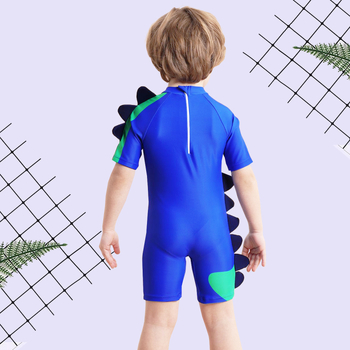 Παιδικό Ολόσωμο Μαγιό για Αγόρια 2025 Νέο Μαγιό Αγοριών με Στερεοφωνικό Φερμουάρ και Στάμπα Δεινοσαύρων Καλοκαίρι