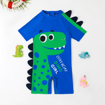 Παιδικό Ολόσωμο Μαγιό για Αγόρια 2025 Νέο Μαγιό Αγοριών με Στερεοφωνικό Φερμουάρ και Στάμπα Δεινοσαύρων Καλοκαίρι