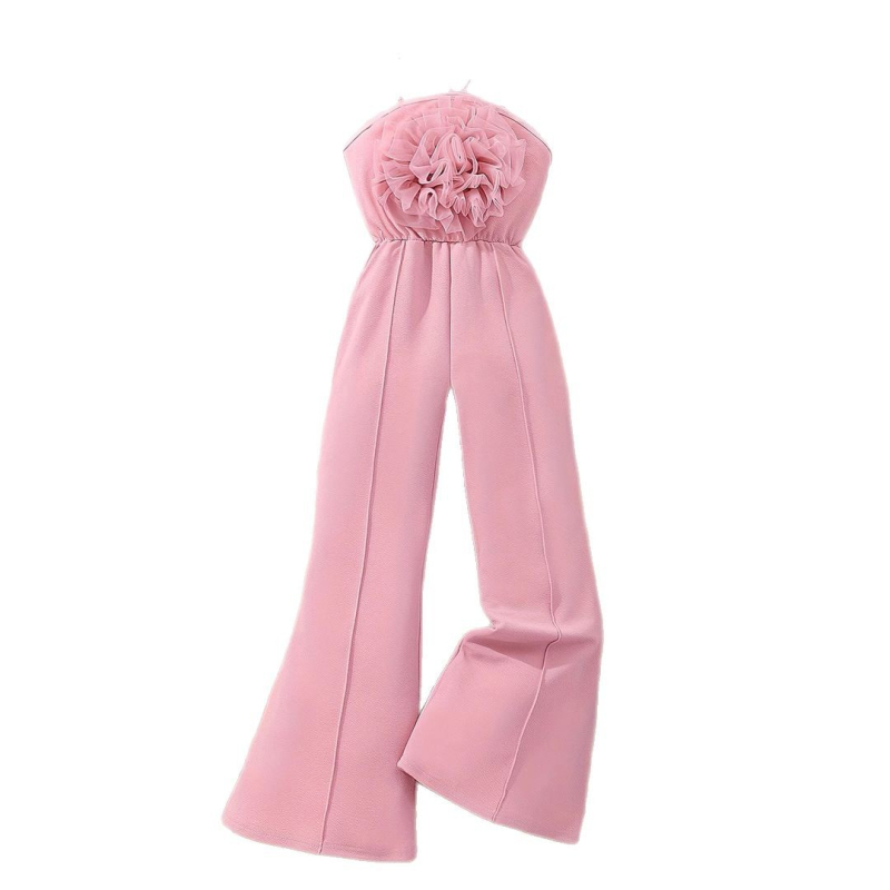 Piiriülesed Euroopa ja Ameerika laste rõivad, tüdrukute kõik-ühes rõivad, käsitsi valmistatud lilledega, keskmised ja suured laste moepüksid kevadeks ja suveks