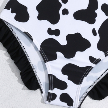 Νέο παιδικό μαγιό διασυνοριακής εξαγωγής 2025 με μοτίβο αγελάδας, Little Princess, αντηλιακή προστασία, μοντέρνα ρούχα αντηλιακής προστασίας