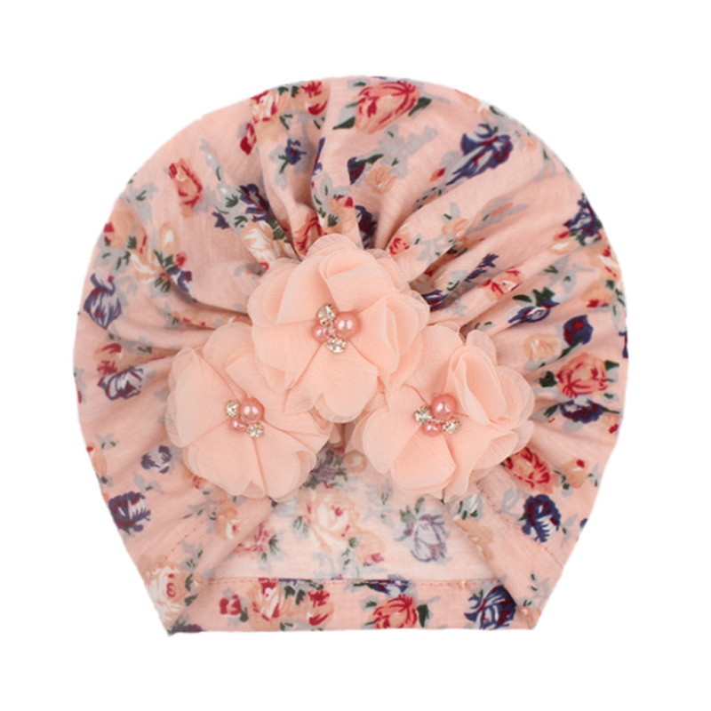 Prekogranična vruća prodaja za novu bebu s cvjetnim bisernim trakom za glavu, slatka elastična kapa, vruća prodaja za bebe, retro stil, vrući stil