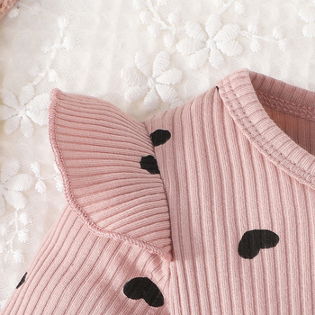 2024. Elegantna korejska dječja modna haljina s ljubavnim printom za djevojčice, proljetna i jesenska mrežasta haljina