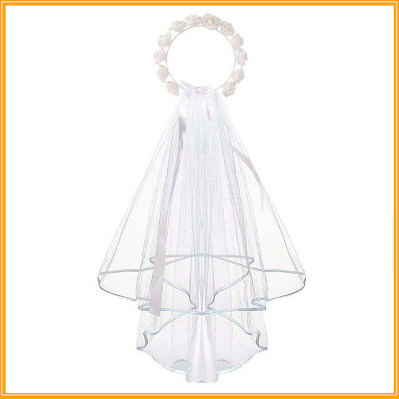 Eiropas un amerikāņu līgavas vainags, plīvurs, balts vainaga dekors, galvassega, matu lente, putuplasta zieds, līgavas foto aksesuāri