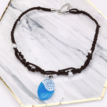 Piiriülene plahvatusohtlik lihtne rannastiilis kaelakee ookeani imelise vaiana printsessi geomeetrilise õõnes pärliga naiste kaelakee