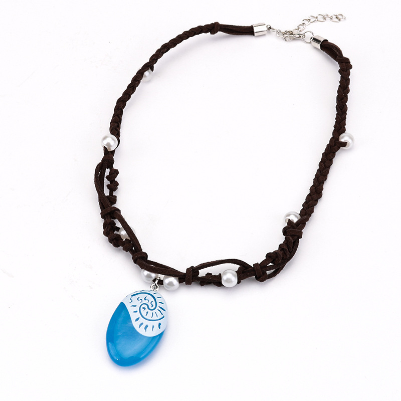 Piiriülene plahvatusohtlik lihtne rannastiilis kaelakee ookeani imelise vaiana printsessi geomeetrilise õõnes pärliga naiste kaelakee