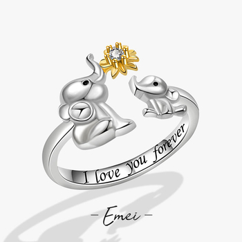 „Crossborder Explosions Amazon“ reguliuojamas „Daisy Object“ žiedas, deimantais inkrustuotas paprastas Mori dviejų spalvų dramblio žiedas